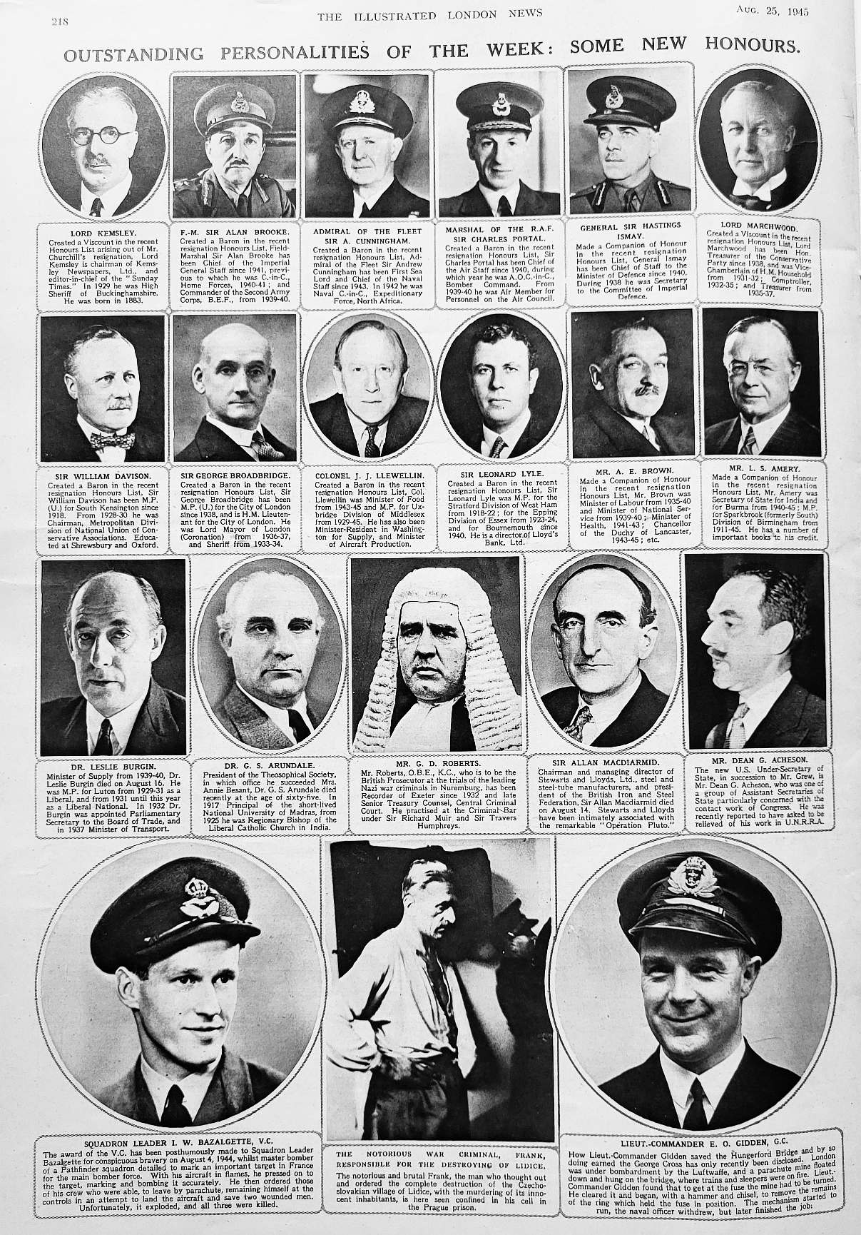 Personalities in the news